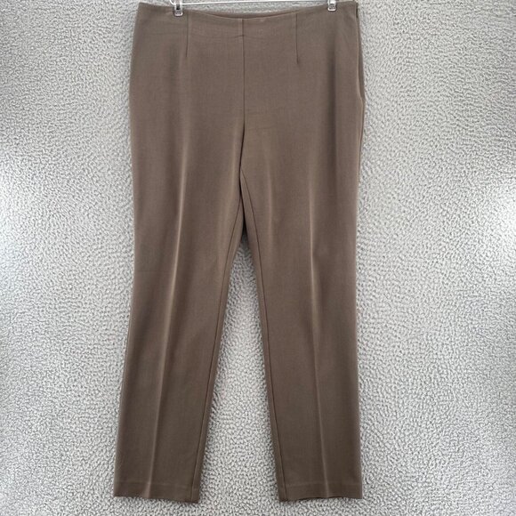 Chicos Pants Womens 1.5 US 10 Taupe Tapered Leg Twill Stretch Work Career Work - Picture 1 of 11
